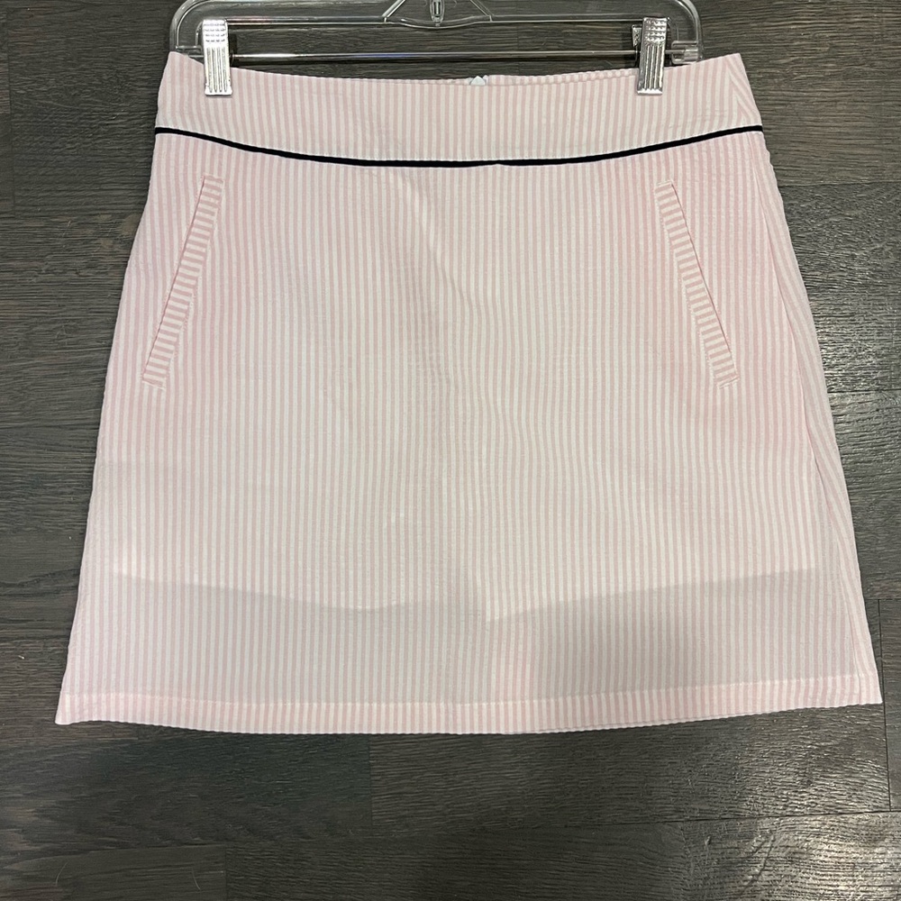 Renwick pink and white Seersucker Skort- Golf